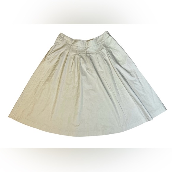 Peserico Dresses & Skirts - Peserico Women's Classic Pleated Light Tan Cotton Blend Midi Skirt Size 10‎